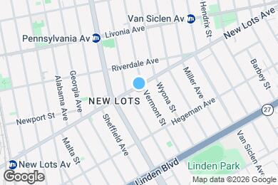 Map image of the property - 430 New Lots Ave