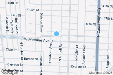 Map image of the property - 3614 W Metairie Ave N