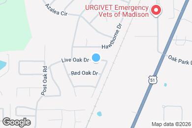 Map image of the property - 631 Live Oak Dr