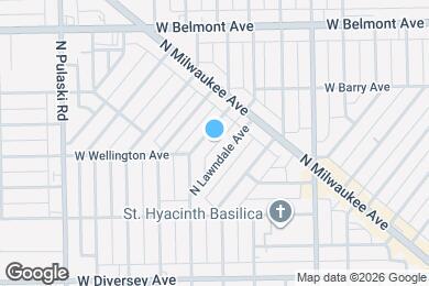 Map image of the property - 3025 N Hamlin Ave