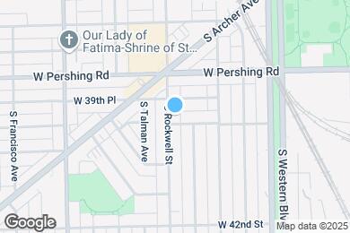 Map image of the property - 3953 S Rockwell St