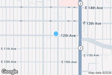Map image of the property - 3630 E 12th Ave