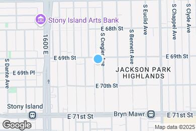 Map image of the property - 6918 S Cregier Ave
