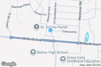 Map image of the property - 107 N Cleveland Ave