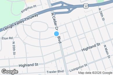 Map image of the property - 1220 N Cedar Crest Blvd