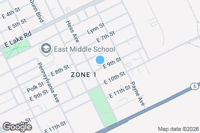 Map image of the property - 1318 E 9th St