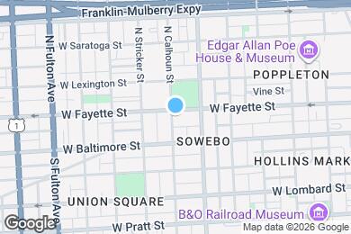 Map image of the property - 1327 W Fayette St