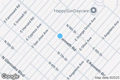 Map image of the property - 733 E Palm Ave