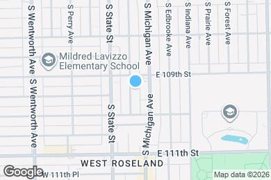 Map image of the property - 10921 S Wabash Ave
