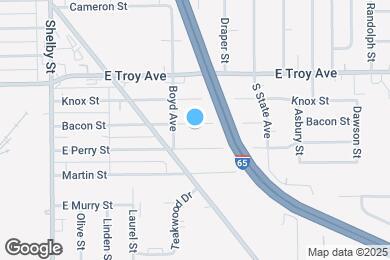 Map image of the property - 1419 Bacon St