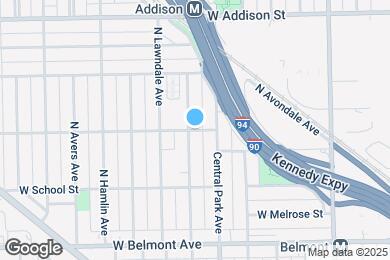 Map image of the property - 3621 W Roscoe St