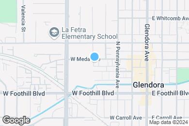 Map image of the property - 316-356 W. Meda Ave. Glendora CA. 91741