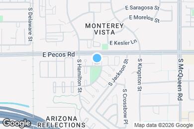 Map image of the property - 1043 S San Vincente Ct