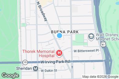 Map image of the property - 845 W Belle Plaine Ave