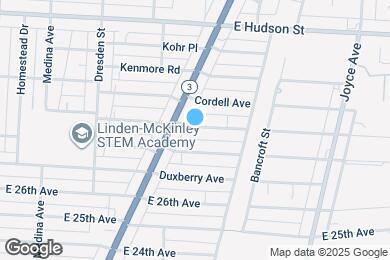 Map image of the property - 1527 E Blake Ave