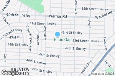 Map image of the property - 1340 43rd Street Ensley
