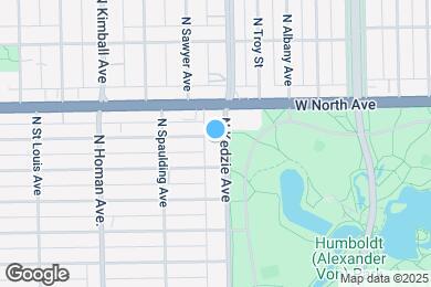Map image of the property - 1522 N Kedzie Ave