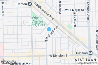 Map image of the property - 1340 N Wolcott Ave