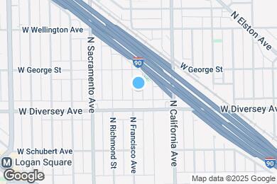 Map image of the property - 2825 N Francisco Ave