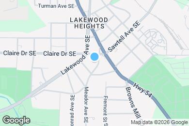 Map image of the property - 1827 Lakewood Ter SE