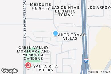 Map image of the property - 18620 S Camino De Las Quintas