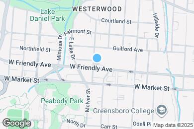 Map image of the property - 1108 W Friendly Ave