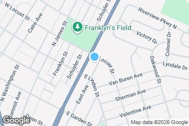 Map image of the property - 1009 East Ave