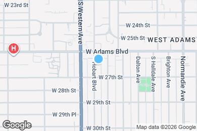 Map image of the property - 2630 S Hobart Blvd