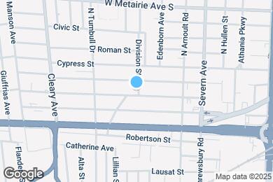 Map image of the property - 3703 Derbigny St