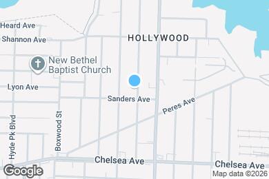 Map image of the property - 1545 Oakwood St