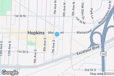 Map image of the property - Hopkins Village Apartments