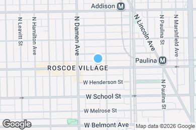 Map image of the property - 1916 W Roscoe St