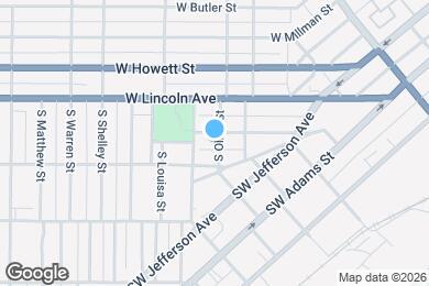 Map image of the property - 805 S Olive St