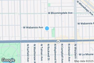 Map image of the property - 1636 N Rockwell St