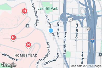 Map image of the property - 3405 SW Barbur Blvd