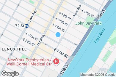Map image of the property - 1365 York Ave