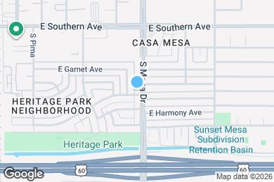 Map image of the property - 1356 S Mesa Dr