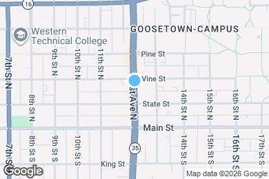 Map image of the property - 216 West Ave