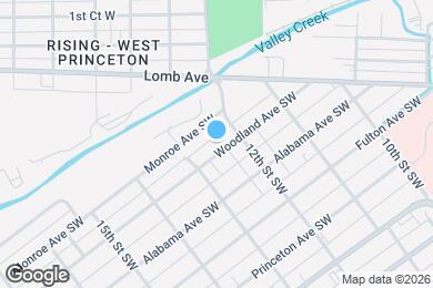 Map image of the property - 1216 Woodland Ave SW