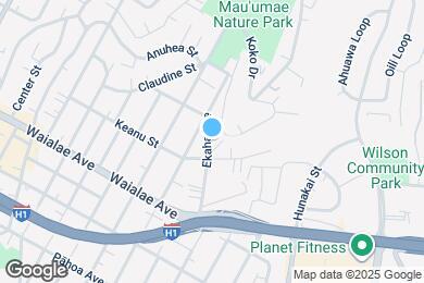 Map image of the property - 1321 Ekaha Ave