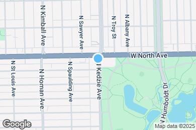 Map image of the property - 1542 N Kedzie Ave
