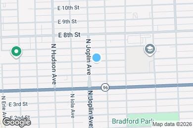 Map image of the property - 1112 E 6th St