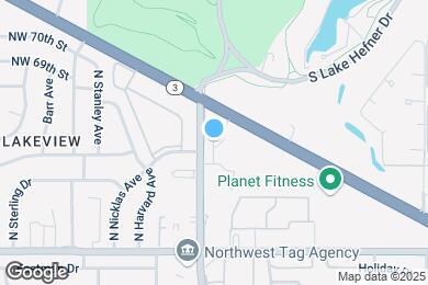 Map image of the property - 6734 N Meridian Ave