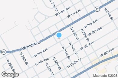 Map image of the property - 2118 W 3rd Ave
