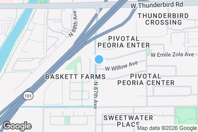 Map image of the property - 8656 W Willow Ave