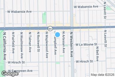 Map image of the property - 1523 N Campbell Ave