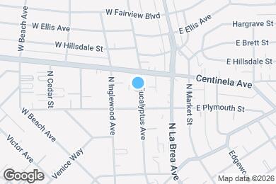 Map image of the property - 921 N Eucalyptus Ave