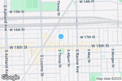Map image of the property - 1641 S Throop St