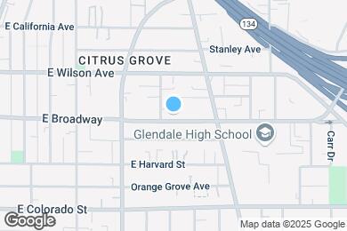 Map image of the property - 1315 1/2 E Broadway