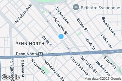 Map image of the property - 2404 Druid Hill Ave